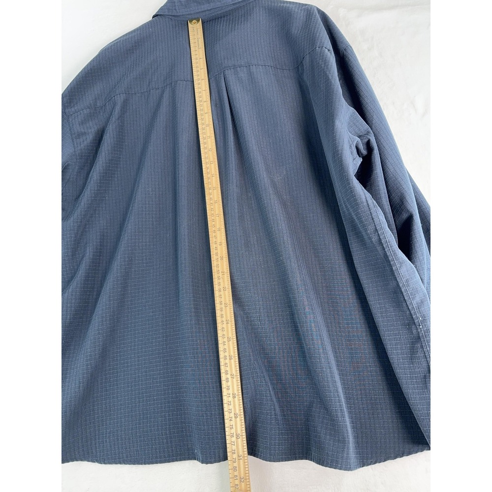 Bruno Shirt Mens 3X Big Gray Sueded Microfiber Long‎ Sleeve Button Front - Picture 7 of 7